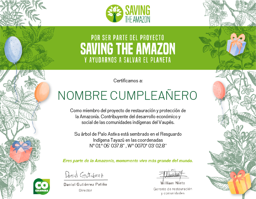 Un árbol para un cumpleaños - Saving The Amazon