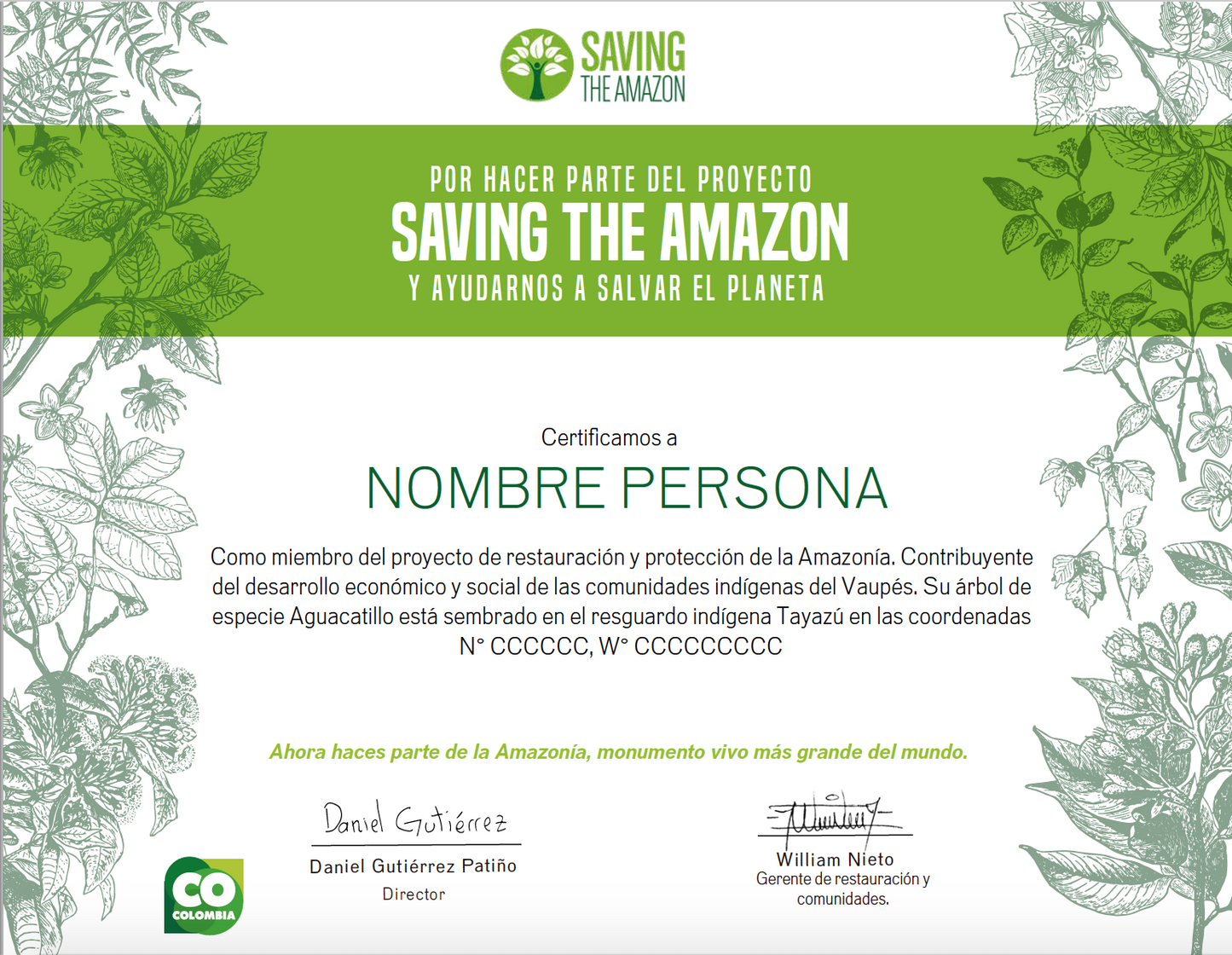 Un árbol para mi - Saving The Amazon