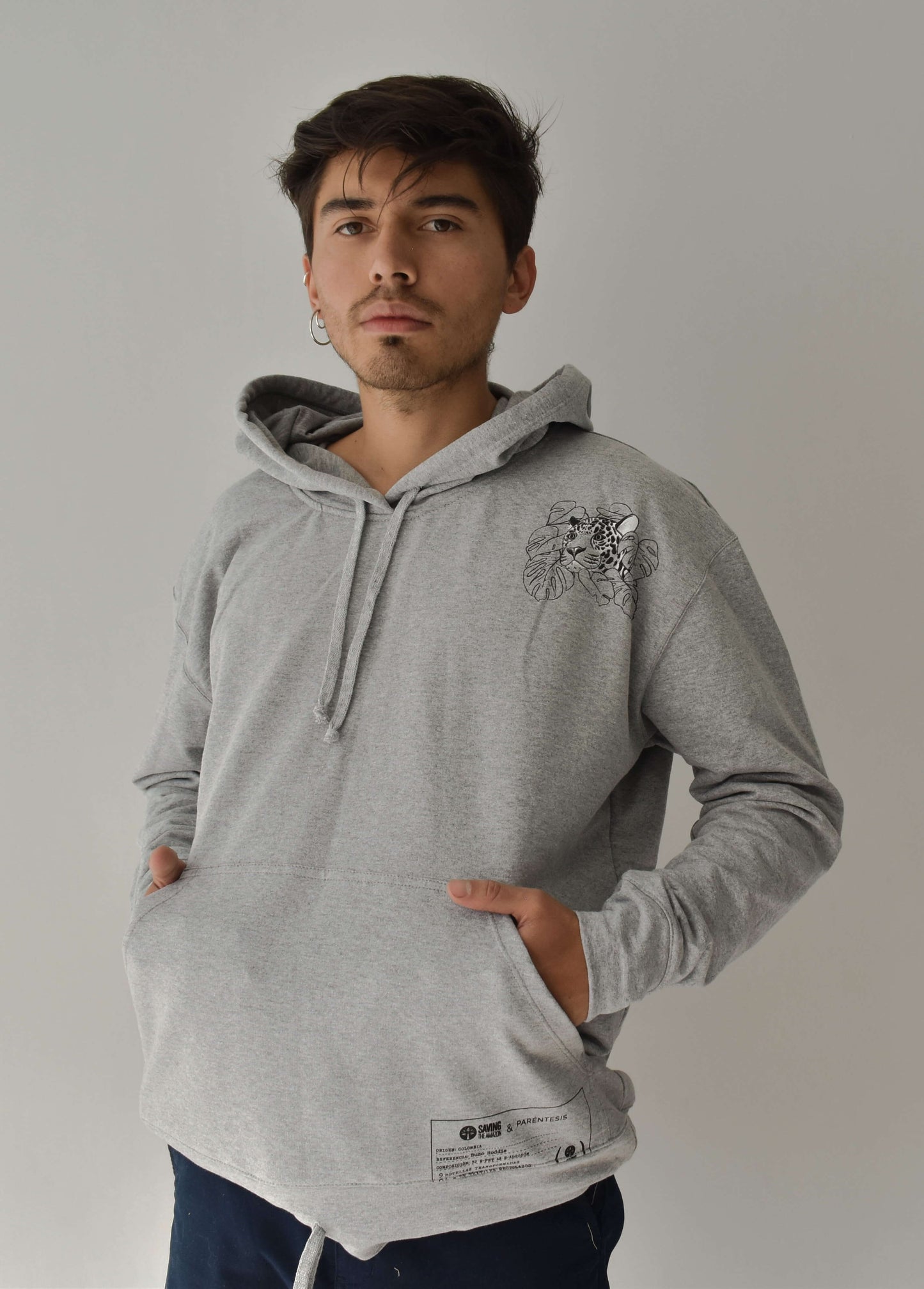 Hoodie Jaguar algodão e PET reciclado